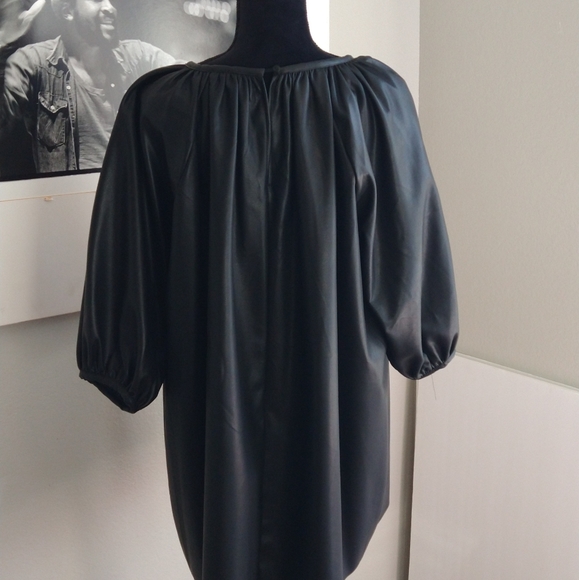 COPY - Forever 21 black vegan leather mini short swing dress. - Picture 2 of 4